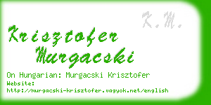 krisztofer murgacski business card